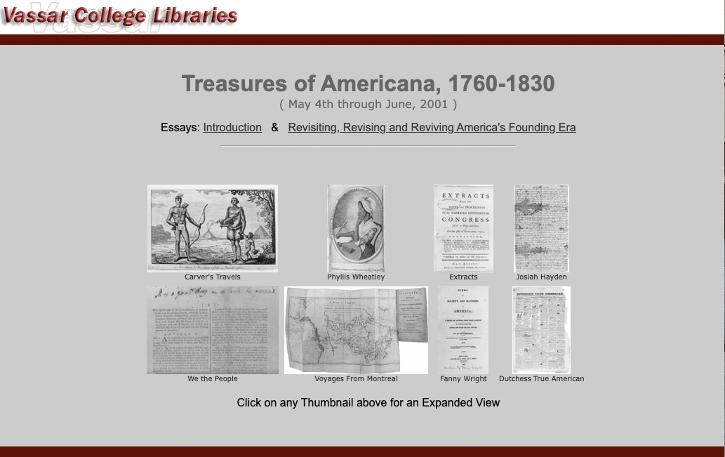 Treasures of Americana, 1760-1830