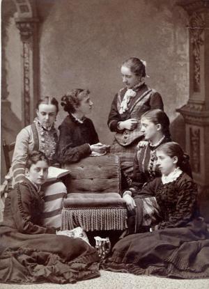 Group of six Vassar College students: "The Pleiades", 1876