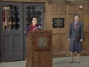 Frances D. Fergusson presidency announcement and press conference